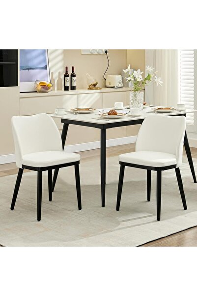 Garvee Modern Velvet Dining Chairs with Padded Seat and Sturdy Wooden Legs