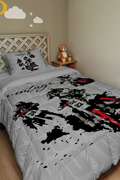 EVPANYA Πάπλωμα και μαξιλαροθήκη για ένα άτομο με σχέδιο ταχύτητας και αδρενα...