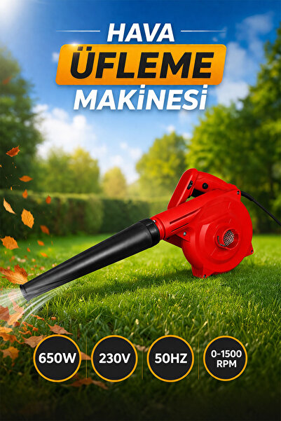 Badem10 Elektrikli Hava Üfleme Makinası 650 W Güçlü Motorlu Toz Yaprak Temizl...