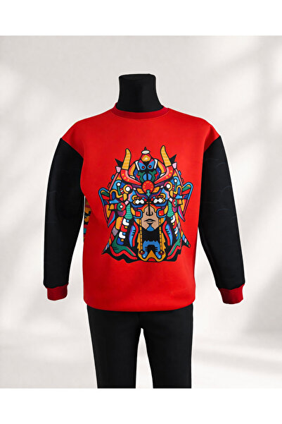 MOFT Unique Artistic RedBlack Sweatshirt