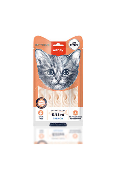 Wanpy Kitten Somonlu Krema Yavru Kedi Ödülü 5x14 Gr