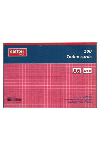 DEFFTER A6 Checkered Index Card Pink