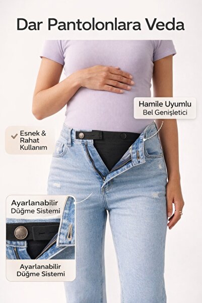 macsoo Maternity Pants Waist Extender-Women's Pants Extender Right Button Com...