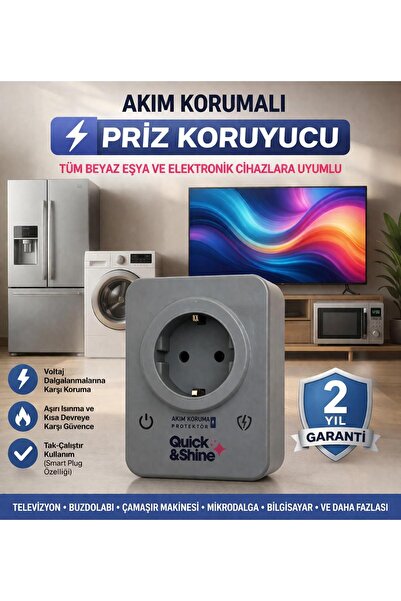 Quick&Shine Akım Koruyucu Priz