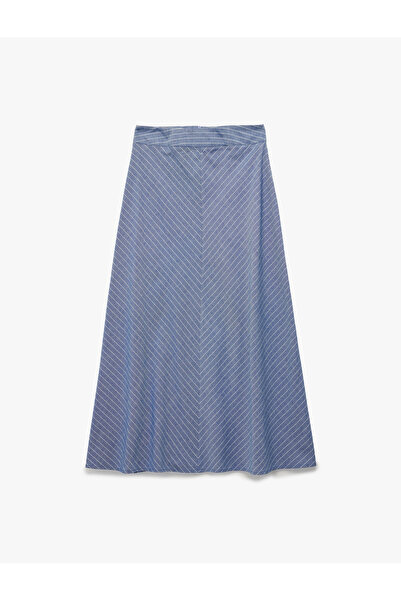 Koton Άνετη εφαρμοστή ριγέ μίντι φούστα σε γραμμή Α