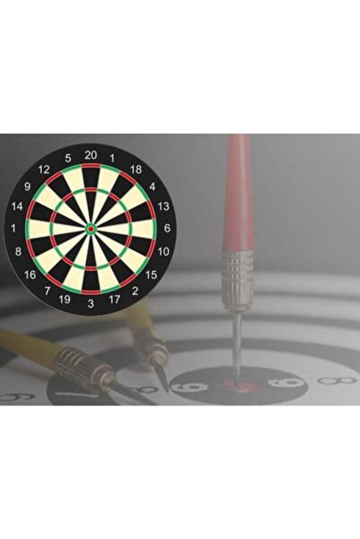 Genel Markalar 4 Oklu Ahşap Gövdeli Yuvarlak Çift Taraflı Dart Seti Ok Atma O...