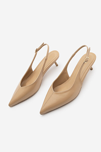 Marjin Γυναικεία παπούτσια στιλέτο με ανοιχτή πλάτη, λεπτομέρεια ραφής στο μπ...