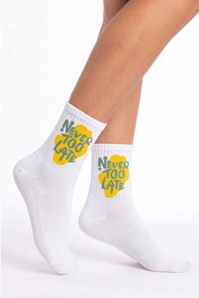 Esinti Calligraphy Themed Cotton Socks Colorful Women's Men's Teen College So...