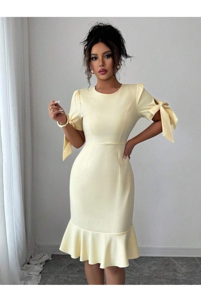 Iuliashop Rochie scurtă galbenă Iuliana - M
