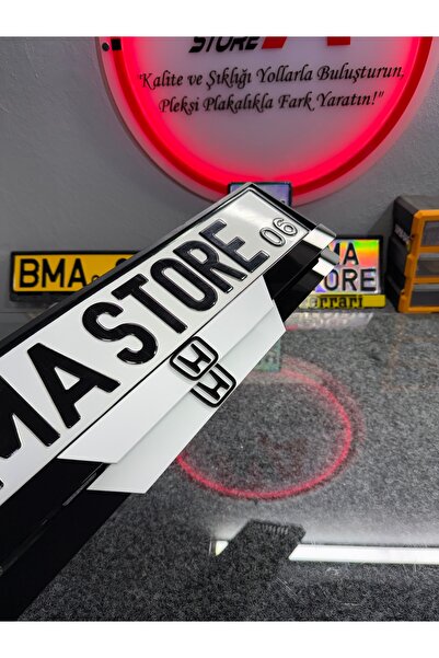 BMASTORE06 HONDA Logolu Zebra Model Pleksi Plakalık(1çift,2adet)