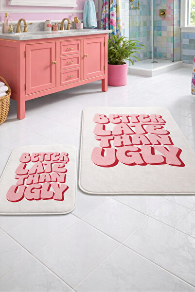 Pilloveland Non-Slip Base Washable 2-Piece Bath Mat - 60*100 cm - 50*60 cm