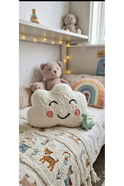 R&N HANDMADE DESIGN El Yapımı Punch Nakışı İçi Dolgulu Bulut Uyku Arkadaşı Ya...