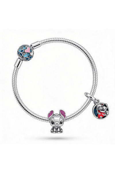 Belora Βραχιόλι Αγάπης Στιτς με 2 Γούρια 17εκ.