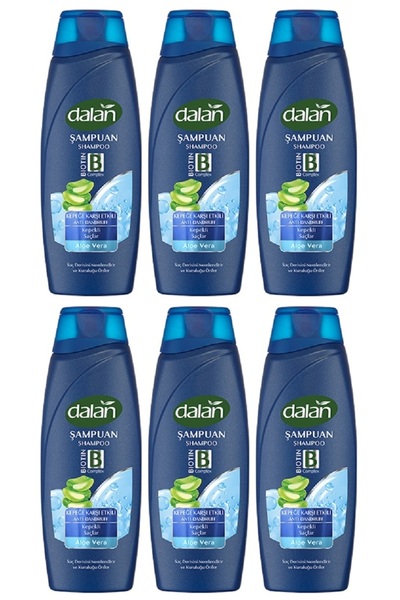 Dalan Shampoo with Aloe Vera Extract Anti-Dandruff Effect 450 ml X 6 Pieces