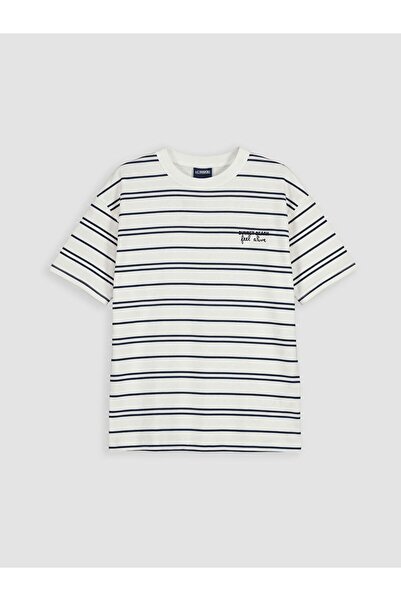 LC Waikiki Tricou pentru băiat cu dungi LCW Kids Crew Deck