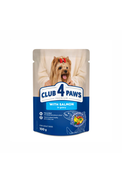 Club4Paws Hrana umeda Club 4 Paws pentru caini talie mica - Somon in sos, 24x...