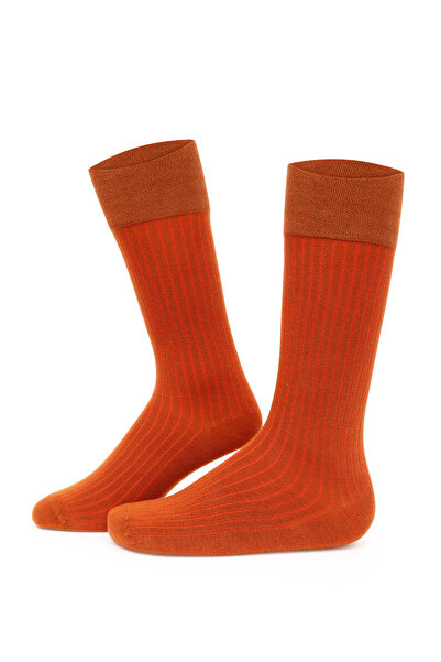 Pierre Cardin Men's Bamboo Blend Orange Socket Patterned Socks 50280853-571