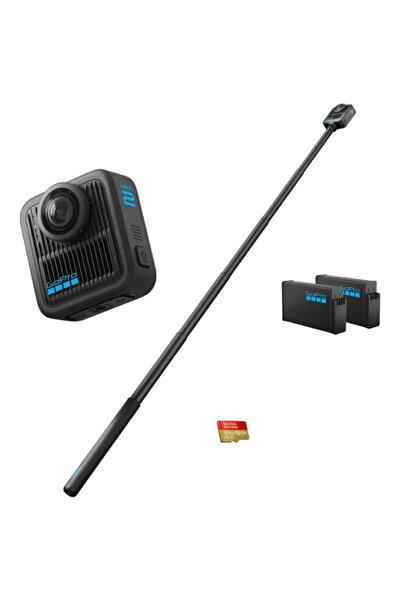 GoPro Camera video de actiune MAX 2 + Bundle Accesorii, 8K 30 FPS, 29MP, Ecra...