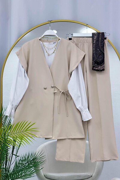 VOLT CLOTHİNG ΣΕΤ ΓΙΛΕΚΟΥ ΜΕ ΔΕΣΜΕΥΣΕΙΣ ΣΤΟ ΛΟΧΟ ΤΗΣ ΠΛΑΪΝΗΣ ΠΡΟΣΟΨΗΣ