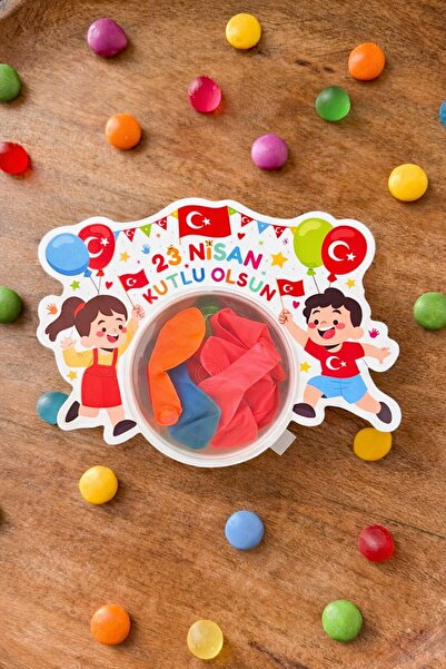 MSticker 23 Nisan Kutlu Olsun Çocuk Temalı Şeker Kutusu 10’lu Set – Kapaklı M...