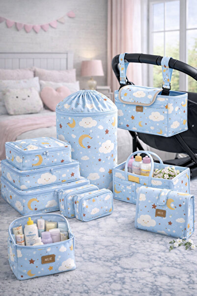 MorPort 11 li Yenidoğan Hastane Çıkış Seti I Bebek Kirli Sepeti I 6'lı Bavul ...