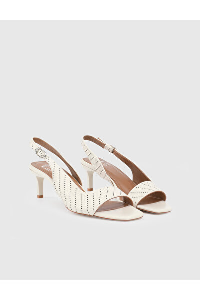 İLVİ Γυναικεία πέδιλα με τακούνι από γνήσιο δέρμα Viora