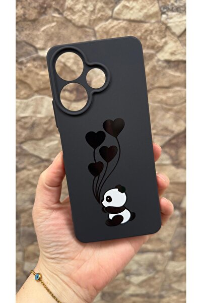 Vip Case İNFİNİX HOT 30 Uyumlu Kalpli Panda Desenli Silikon Darbe Emici Klasi...