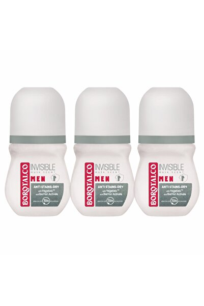 Borotalco Set Men Invisible Roll-on Deodorant, 3 x 50 ml