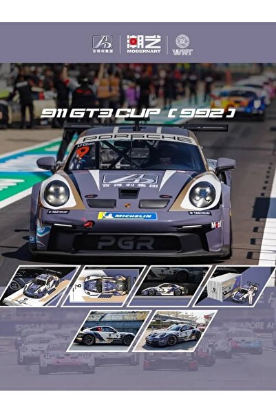 modernart Porsche 911 GT3 Cup 9 Baideli Livery Container Set-Figürsüz (Pleksi...