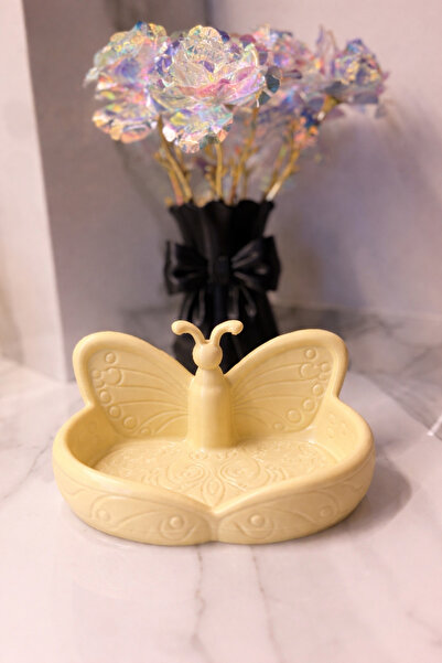 MİR STORE Decorative Organizer Plate with Butterfly Figure |   Jewelry & Acce...
