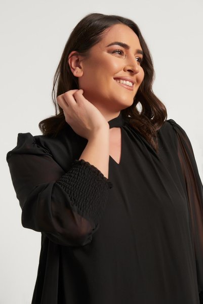 MYLİNE Rochie din șifon cu guler