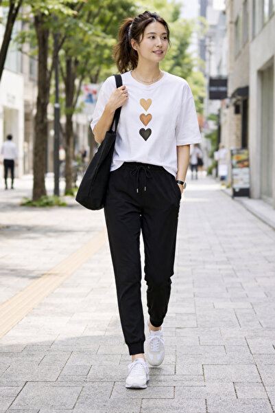 Trend Sizde Unisex White 3Lukalp Printed Tracksuit Set Comfortable Cut Daily ...