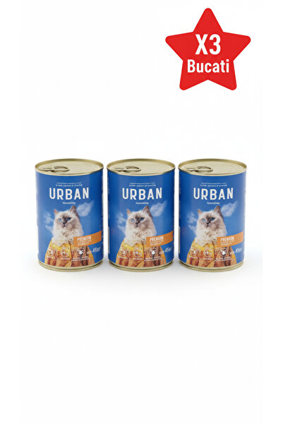 Urban Κονσέρβα για ενήλικες γάτες με Κοτόπουλο 415 γρ. - 3 Τεμάχια