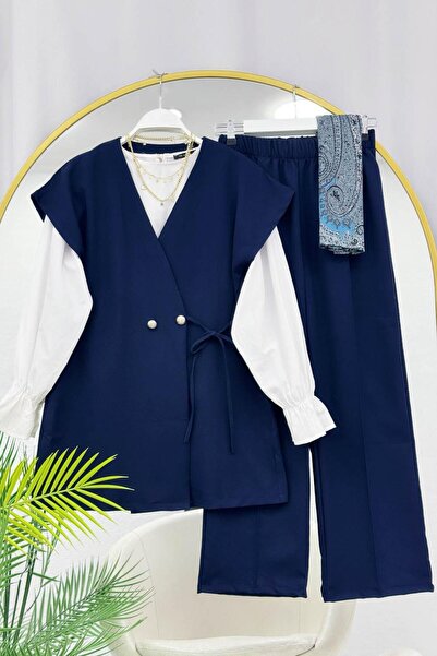 VOLT CLOTHİNG ΣΕΤ ΓΙΛΕΚΟΥ ΜΕ ΔΕΣΜΕΥΣΕΙΣ ΣΤΟ ΛΟΧΟ ΤΗΣ ΠΛΑΪΝΗΣ ΠΡΟΣΟΨΗΣ