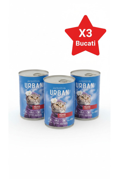 Urban Κονσέρβα για ενήλικες γάτες με βοδινό και συκώτι 415 γρ. - 3 τεμάχια