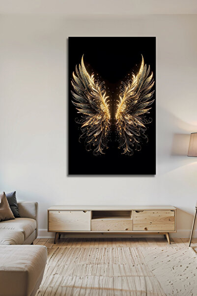 B&G DESIGN Aripă de înger aurie, pictură decorativă modernă și strălucitoare ...