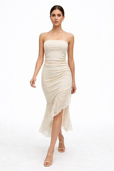 SHEBARA ΠΛΕΚΤΟ ΑΣΥΜΜΕΤΡΙΚΟ ΦΟΡΕΜΑ ΛΙΚΡΑ ΜΕ ΛΕΠΤΟΜΕΡΕΙΕΣ ΑΠΟ ΔΑΝΤΕΛΑ