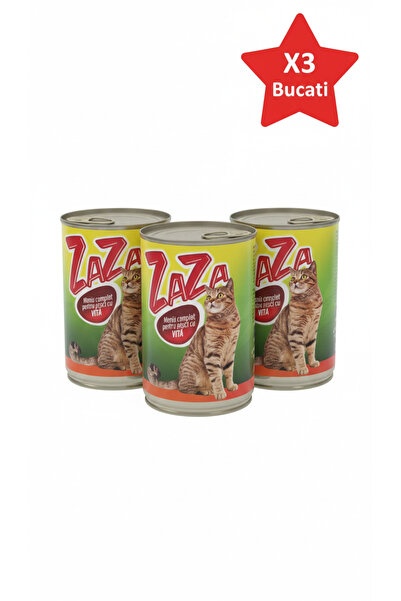 Zaza Κονσέρβα για ενήλικες γάτες με βοδινό 415 γρ. - 3 τεμάχια