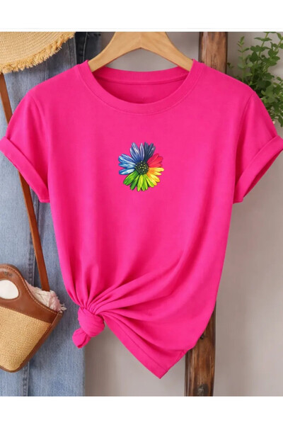 Pink Sky Premium Oversize T-Shirt 100% Βαμβάκι Unisex Άνετη Εφαρμογή Τάση Νέα...