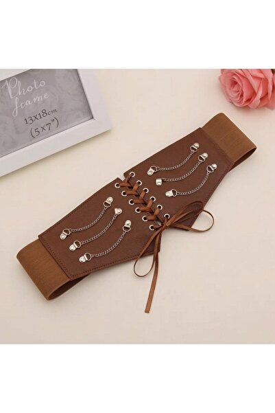 MODAM HİFA Women's Corset Belt Dress Belt Shirt Belt Jacket Belt Elastic Belt