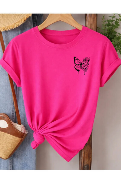 Pink Sky Premium Oversize T-Shirt 100% Βαμβάκι Unisex Άνετη Εφαρμογή Τάση Νέα...