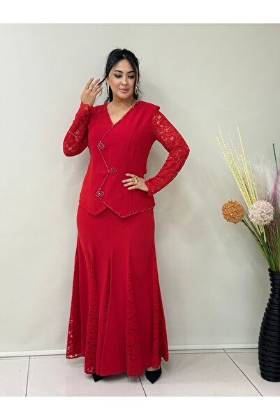 live forever Plus Size Black Lace Sleeve Beaded Embroidered Fish Cut Maxi Eve...