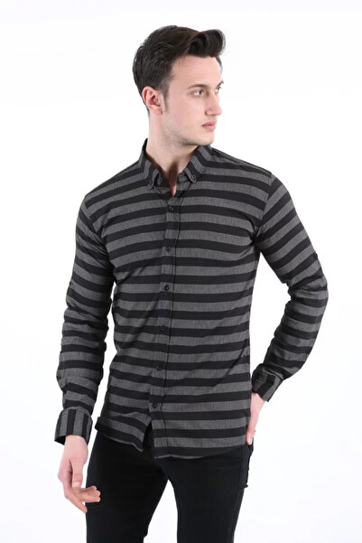 MORADO SE SIENTE PERFECTO Men's Casual Striped Full Stretch Fabric Shirt