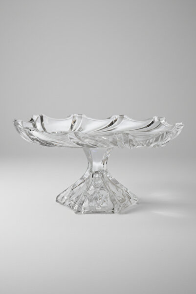 İpek Porselen Şık Cam Oval Ayaklı Meyvelik – Modern Ve Dekoratif Masa Üstü Sunum