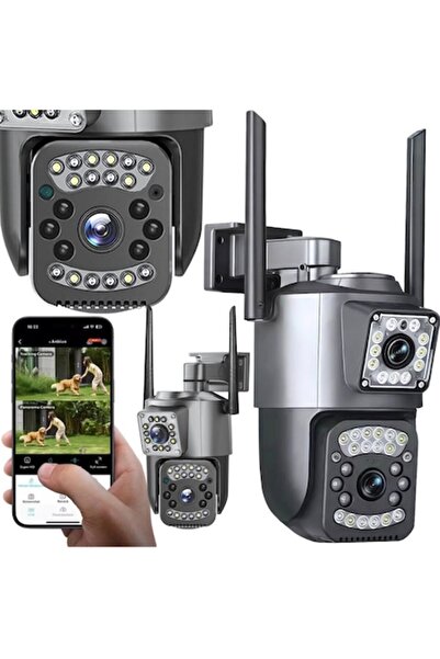 verk group Κάμερα παρακολούθησης εξωτερικού χώρου WiFi 4G διπλού φακού