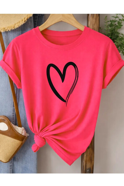 Pink Sky Premium Oversize T-Shirt 100% Βαμβάκι Unisex Άνετη Εφαρμογή Τάση Νέα...