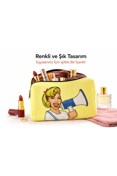 Renkli makyaj çantası