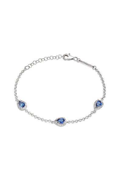 MORELLATO Βραχιόλι Tesori, ασήμι 925, επιροδιωμένο, μπλε και ασημί κρύσταλλα,...