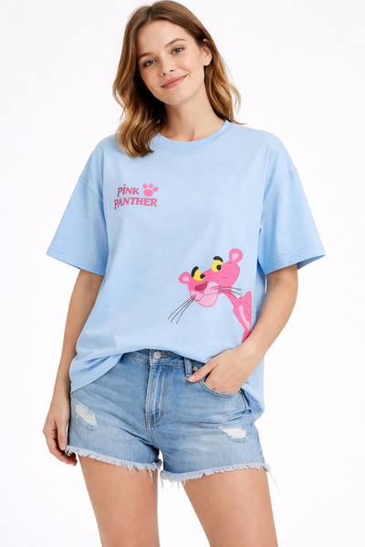 ArtYus Μπλουζάκι Unisex Oversize με στάμπα Pink Panther – Βαμβακερό T-Shirt σ...