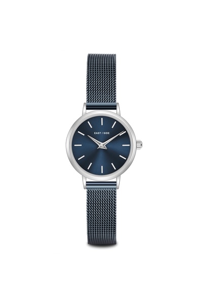 eastside Quarzuhr Damen Quarzuhr silber Edelstahl blau